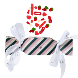 Personalised Festive Halal Candy Filled Cracker - Candycane Stripe - 200g