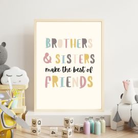Personalised Brother & Sister Best Friends Trio Prints