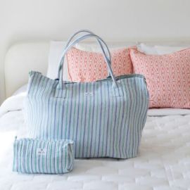 Beach Bag - Blue stripe