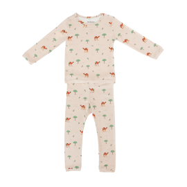 Bamboo Pyjamas in Camel Print