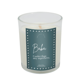 Personalisable Dad Candle, Cooler Than Any Superhero, 100g, Midnight Oud Scent