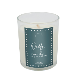 Personalisable Dad Candle, Cooler Than Any Superhero, 100g, Midnight Oud Scent