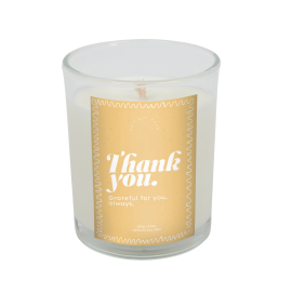 Personalisable Thank You Candle, Always Grateful For You, 100g