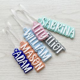 Personalised Layered Acrylic Bag Tag