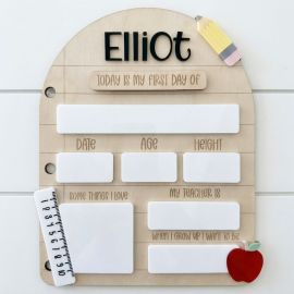 Personalised Back To School Milestone Board