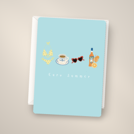 Hand Illustrated Dubai Greetings Cards- Euro Summer