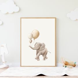 Trio of Safari Animals and Balloons