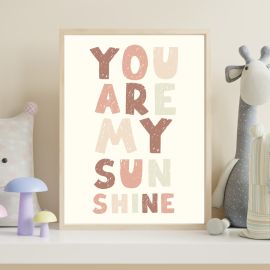 Trio 'You Are My Sunshine' with Rainbow Print for Girls Room