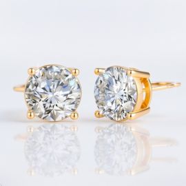 Simple Moissanite Stud Earrings