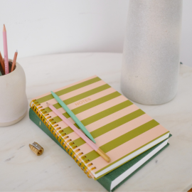 Notebook green stripe 