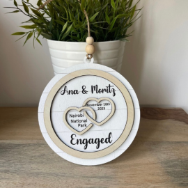 Personalised Engagement Keepsake Ornament