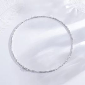 2mm Moissanite Tennis Necklace